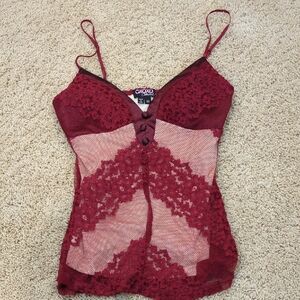 XOXO Maroon Lace Camisole S/M